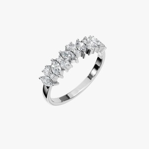 แหวนเงินแท้ 925 ประดับเพชรโมอิสซาไนต์ แหวนเพชรสวยงาม ของขวัญสำหรับเธอ - Product Image 1
