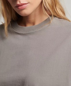 2025, camisetas cortas de mujer de último diseño del fabricante, camisetas cortas de lona transpirables de secado rápido con hombros caídos - Product Image 6