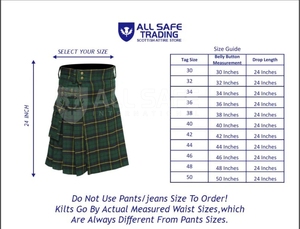 ผ้าอะคริลิคสัมผัสนุ่มสำหรับผู้ชายกระโปรงเซลติกปรับเข็มขัดได้ง่ายดีไซน์สตรีทแวร์สไตล์ยุโรป - Product Image 3