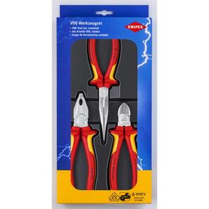 ชุดเครื่องมือคีม 3 ชิ้น ยี่ห้อ Knipex คุณภาพพรีเมียม สำหรับการใช้งานอเนกประสงค์ - Product Image 1