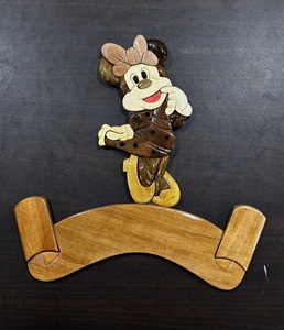 Placas de madera Placa de puerta patrón de intarsia al por mayor de alta calidad para exportación/placa de nombre de madera Intarsia diseño personalizado - Product Image 5