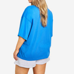 Robe t-shirt pour femme au design personnalisé, 100% coton, blanc, tie-dye, ample, tendance, streetwear, longue ligne, manches courtes, t-shirt pour femme - Product Image 2