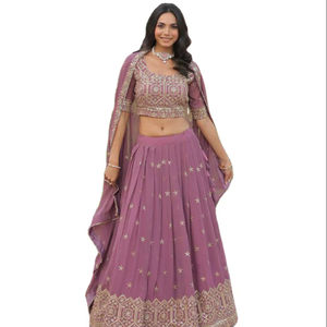 Choli de style culturel du Rajasthan, spécial pour les mariages à venir, en faux georgette avec sequins et zari, broderie multi-couleurs - Product Image 1