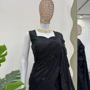 Saree ออกแบบที่สวยงามด้วยด้ายและลำดับการทำงาน - Product Image 1