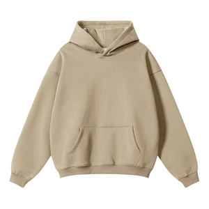 <b>Thick</b> Heavy French Terry <b>Hoodie</b> <b>Men</b> Custom 100% Cotton Oversized Streetwear Pullover Drop Shoulder Boxy Fit Hoodies - Product Image 5