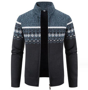 Wholesale <b>Men</b> Sweater Tops Knit Clothing Winter Thick Casual Stand Collar Fashion <b>Cardigan</b> Sweater Knit <b>Cardigan</b> <b>Men</b> Sweater - Product Image 5