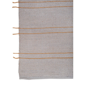 พรมทอมือลายเส้นสีเบจน้ำตาล ขนาด 9x12 ฟุต รูปทรงสี่เหลี่ยมผืนผ้า สำหรับห้องโถง ห้องนอน ข้างเตียง ห้องนั่งเล่น ทำด้วยมือจากเส้นใยโพลีโพรพิลีน - Product Image 4