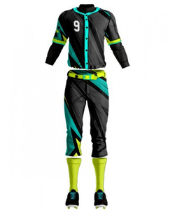 Uniformes de Béisbol Sublimados Personalizados de Alta Calidad, 100% Poliéster, Transpirables, de Secado Rápido, Conjuntos Elegantes, Modelo Famoso - Product Image 4