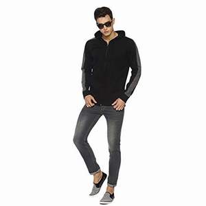 Sudaderas con Capucha Negras con Cierre para Hombre, Ligeras, de Forro Polar, Resistentes al Viento, Ropa Casual, Sudaderas con Talla Personalizada - Product Image 4