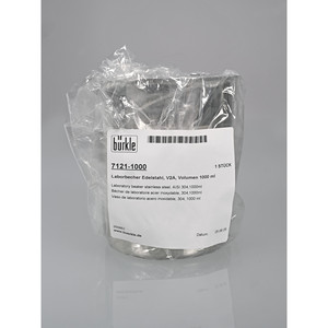 Bécher de laboratoire en acier inoxydable avec bec verseur précis, fabriqué en Allemagne par Griffin-Burkle GmbH - Product Image 3