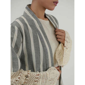 Ensemble coordonné élégant BRONX coupe classique XS/XS, tenue deux pièces sans col avec short pour le printemps/été WC465 - Product Image 5
