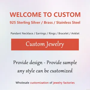 Custom Jewelry Moissanite Pendant Earrings Ring Bracelet Jewelry Sets Stainless Steel 925 Silver Necklace Jewellery Anklets