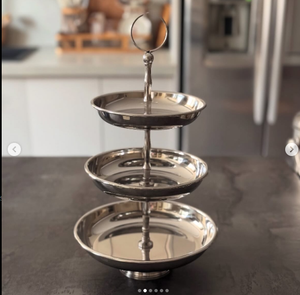 Gold and Silver Trays <b>Tier</b> <b>Stands</b> And Bowls For Home Decorative Counters And Table Tops for Salad and Fruit Bowl Factory - Product Image 1