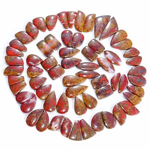 Cabochon d'agate marocaine naturelle en quartz disponible en forme et taille mélangées pour la fabrication de bijoux - Product Image 4