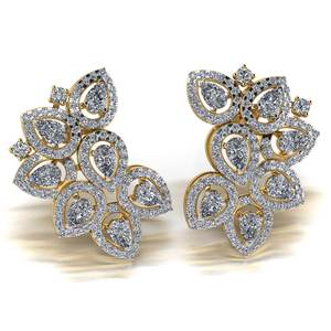 Lab Grown Diamond Jewelry for Women 10k/14k/18k White <b>Gold</b> 4 Claw Moissanite Stud <b>Earrings</b> Designed Price in - Product Image 6