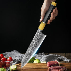 Venta al por mayor personalizado de alta calidad OEM ODM servicio fijo hoja afilada profesional japonés Damasco acero cocina Chef cuchillo - Product Image 4