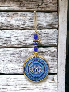 Ojo Turco DAFNI de 11 cm, Hecho a Mano, con Relieve, Magnético, Decoración Tradicional para Pared - Product Image 3