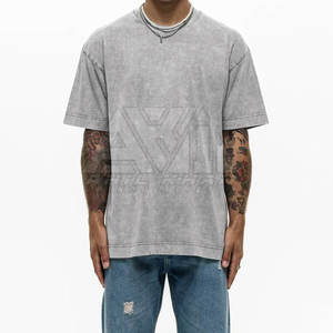 Camiseta de Hombre con Lavado Ácido, Algodón, Casual, a la Moda, Venta al por Mayor, Personalizable OEM - Product Image 3