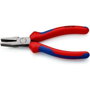 For KNIPEX Flat-Nose <b>Pliers</b> 160mm Overall Length Polished Head Black Anodized Multi-Component Handles - Product Image 3