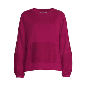 Sudadera con capucha de lana con estampado degradado de gran tamaño para mujer, sudadera de manga larga con logotipo frontal para Otoño Invierno - Product Image 1