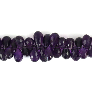 Gota de pera de piedra preciosa de amatista suelta con corte de taladro Todas las formas y tamaños Cortado en pedidos personalizados en precios al por mayor - Product Image 1