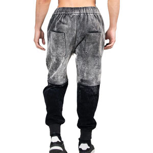 OEM Custom Men's Two-Piece Heavyweight Sweatsuit <b>Set</b> Distressed <b>Embroidery</b> Patch Sweatpants and Acid Wash Hoodie <b>Sets</b> - Product Image 5