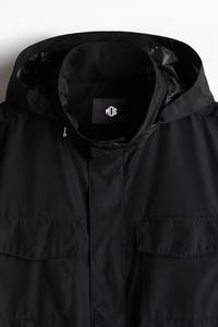 Veste coupe-vent en nylon pour l'extérieur pour hommes Logo personnalisé Doublure en maille thermique Polyester Soft Shell Full Zip Button up Hoodies Jackets - Product Image 4