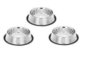 Modern Design Non-Slip Fall-Resistant Waterproof Solid Stainless Steel <b>Dog</b> Cat Bowls Eco-Friendly Portable - Product Image 4