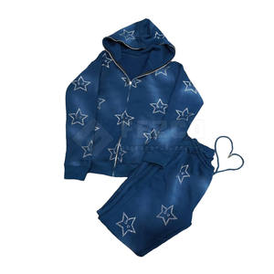 Survêtement d'hiver pour homme avec logo personnalisable, 100% coton, respirant, séchage rapide, doublure en polaire chaude, taille élastique, motif uni - Product Image 2