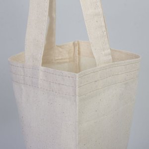 3 Line Stitched Natural Cotton Eco-Friendly Cotton Tote <b>Bag</b> <b>Long</b> Handle Mini 10x14 Size Durable <b>Bag</b> With DTF Screen Printed <b>Bags</b> - Product Image 5