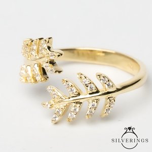 Anillo de Plata de Ley 925 con Incrustaciones de Micro Pavé, Anillo de Moda 'In Your Arms' Resistente al Deslustre con Baño de Oro y Rodio para Regalo - Product Image 4
