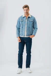 Nouvelle arrivée Veste en jean en coton pour homme Mode Vente en gros personnalisée Manteau en jean Hiver Tricoté Service OEM Nouveau tricot d'hiver - Product Image 4