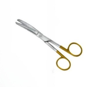 Tijera TC quirúrgica profesional Supercut de alta calidad curvada 14cm personalizada Super Cut Sharp Acero inoxidable plata con oro - Product Image 3