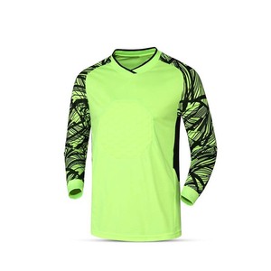 Conjunto de camiseta de fútbol Unisex de alta calidad, uniforme de portero de manga larga para adultos, pantalones cortos, Impresión de nombre personalizado, servicio OEM 100% - Product Image 4