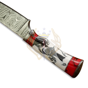 มีดทำครัวเหล็กดามัสกัสทำด้วยมือมีดทำครัวออกแบบโดยเชฟมืออาชีพตามหลักสรีรศาสตร์พร้อมของขวัญปลอกหนัง - Product Image 4