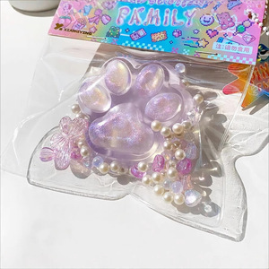 जिनकन फैक्ट्री हॉट सेलिंग टीपीसी बिल्ली पाव टेबा स्क्वीसी खिलौने बड़े क्रिस्टल स्पष्ट पिंच तनाव राहत खिलौना बच्चों - Product Image 5