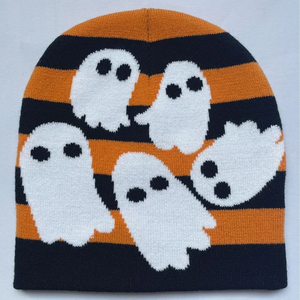 Bonnets tricotés en laine unisexe Chapeaux d'hiver rayés personnalisés Pom Nouvelle mode Design réversible Promotion à bas prix pour l'extérieur - Product Image 5
