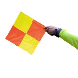 Non Slip Grip Professional Soccer Linesman <b>Flag</b> Vibrant Yellow and Red Quarter Design for Match Officials and Tournament Use - Product Image 4