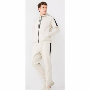 Wholesale Custom Logo Jogging Suits Men 70% Cotton 30% Polyester Breathable Lightweight Training Tracksuit Hooded Printed Solid - Product Image 3