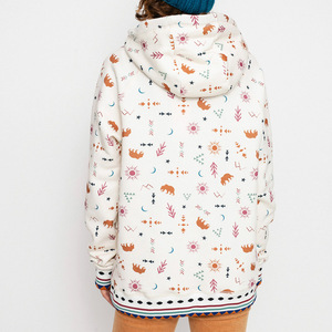 Sudaderas con capucha y sudaderas para mujer Sudadera con capucha de algodón orgánico 100% para mujer Sudaderas con capucha impresas sublimadas personalizadas - Product Image 5