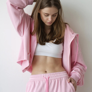 เสื้อฮู้ดมีซิปขนาดใหญ่พิเศษสำหรับผู้หญิงเสื้อมีโลโก้ที่กำหนดเองระบายอากาศได้ดีดีไซน์ความทุกข์ไซส์ใหญ่พิเศษสำหรับฤดูหนาวสำหรับฤดูใบไม้ร่วง - Product Image 6