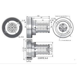 Accesorios para Camiones, Tapa de Aluminio Antirrobo para Tanque de Diésel, Diámetro 105 mm - Product Image 2