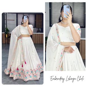 Premium Collection Faux Gorgette With Sequence And Embroidery <b>Lehenga</b> Choli <b>Woman</b> Fashion Manufacturer And Supplier From India - Product Image 2
