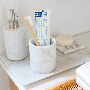 Natural Marble Pencil <b>Pen</b> Holder Jar for Desk, Marble <b>Pen</b> Holder Hand Made,, Stone <b>Pen</b> and Pencil Holder Cups Desk Organization - Product Image 5