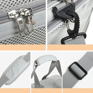 Sac de transport extensible pour animaux de compagnie avec maille respirante, sac de transport portable pour chat et chien, pliable, approuvé par les compagnies aériennes - Product Image 6