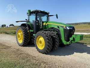 Tractor John Deere 8R 2023 370 tipo oruga de rueda usada con potencia nominal de 150hp para uso agrícola con componente de motor central - Product Image 6