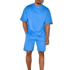ชุดกางเกงขาสั้นสองชิ้นสำหรับผู้ชายชุดเสื้อยืดแขนสั้นและกางเกงขาสั้นสองชิ้นแฟชั่นมาใหม่2025ฤดูร้อน - Product Image 1