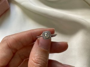 แหวนหมั้นเพชรโมอิสสีเงินโมอิสแบบปรับได้สำหรับ0.3ct แหวนหมั้นของขวัญครบรอบเป็นของขวัญสำหรับภรรยา - Product Image 4