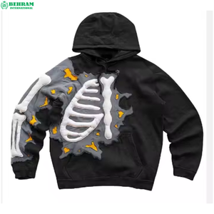 เสื้อฮู้ดดี้ผู้ชายสไตล์สตรีทแวร์ ผ้าฝ้ายฟลีซ 100% ทรงปกติ มีเชือกผูก กระเป๋าจิงโจ้ ซับในสำหรับฤดูหนาว ระบายอากาศได้ดี - Product Image 6