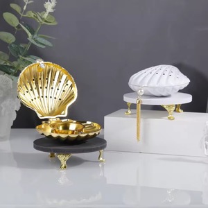 Brûleur d'encens en céramique et métal SEA AHELL - Écologique, fait à la main, longue durée, pour les cadeaux du Ramadan et de l'Aïd, Inde, Brushstroke Bliss - Product Image 1
